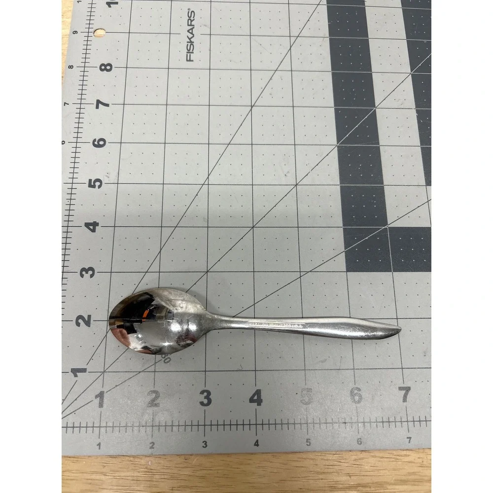 Sears Teaspoon Misty Isle Stainless Floral Thistle Pattern Flatware Vintage MCM